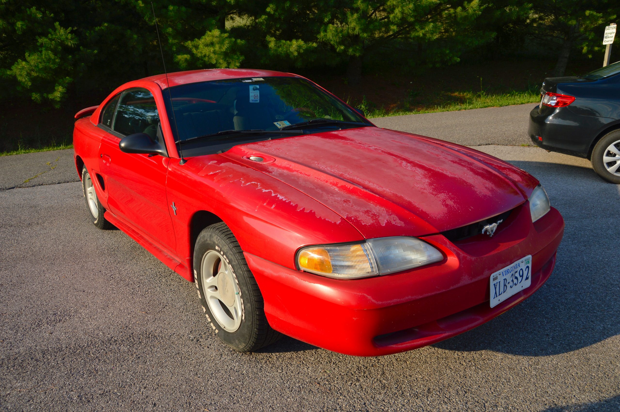 car with damage from uv exposure