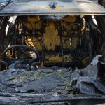 Car interior after fire