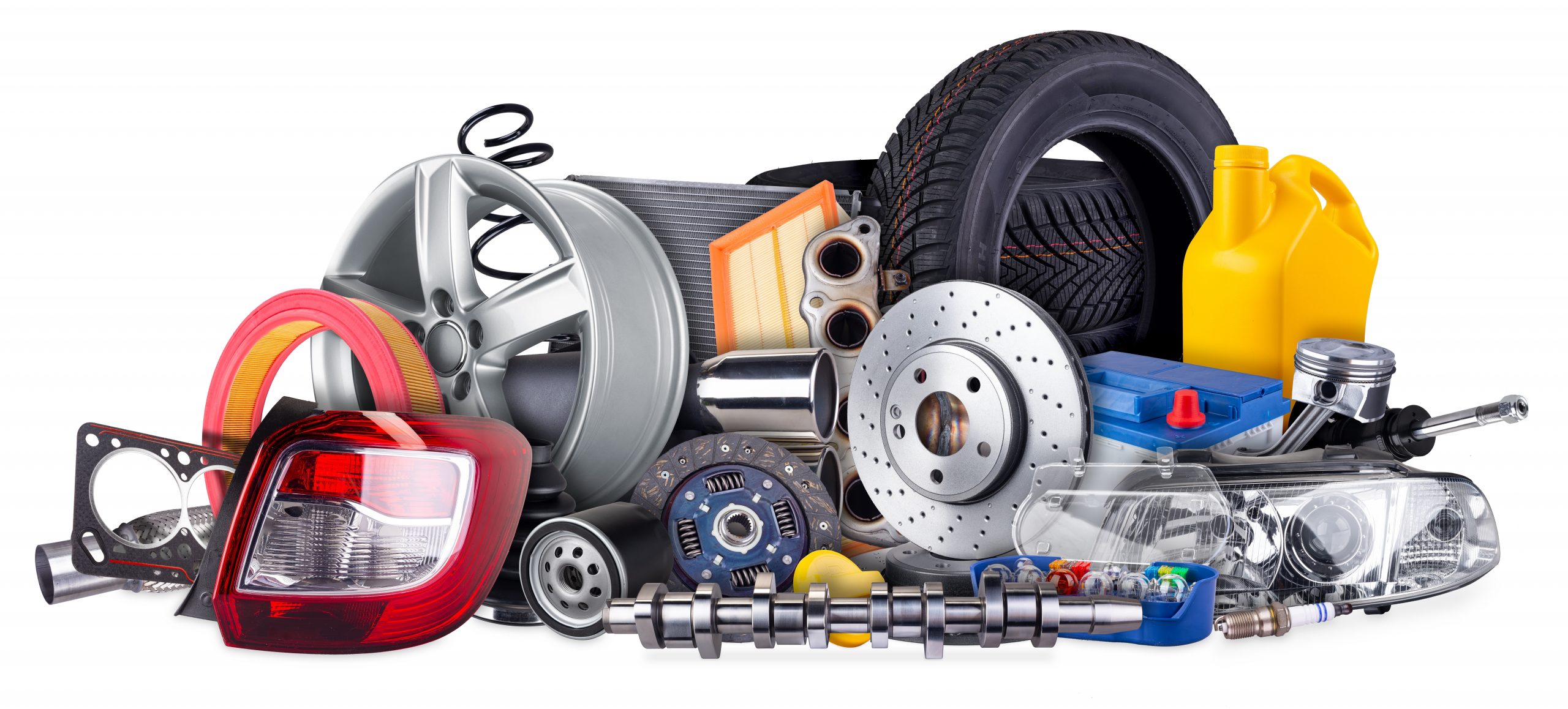 stack of car parts