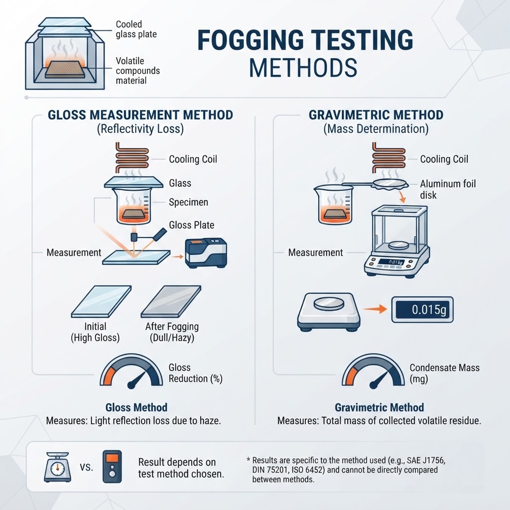 Automotive interior materials tested for fogging